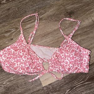 Shein white and pink bikini top